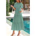 thumbnail image 4 of Vestido de verano DOWERME casual bohemio con volantes huecos, 4 of 9