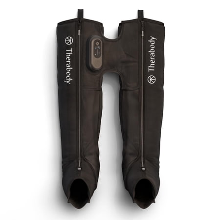 Therabody JetBoots Prime - Ultra-Portable, Wireless Compression Boots for Easy Leg Muscle Recovery - Calf, Leg & Thigh Compression Sleeve with Customizable Treatments (Short)