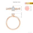 thumbnail image 3 of ANGARA Lab Grown Diamond Twisted Shank Engagement Ring for Women in 14K Rose Gold (Size-7x5mm| Color-F-G| Clarity-VS) | April Birthstone, Anniversary, Jewelry Gift for Women | Lab-Grown Diamond Ring, 3 of 4