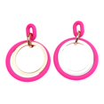 thumbnail image 1 of Kkkded Candy-colored Drop Earrings Circle Stitching Hollow Stud Earrings - Acrylic Hoop Splicing, Colorful Contrast Geometric, Lightweight Dangle Jewelry, 1 of 7