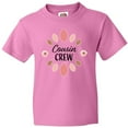 thumbnail image 3 of Inktastic Cousin Crew with Pink Flowers Youth T-Shirt, 3 of 5