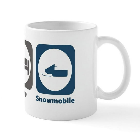 CafePress - Eat Sleep Snowmobile Mug - 11 oz Ceramic Mug - Novelty Coffee Tea Cup
