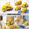 thumbnail image 2 of ColoMX 4 Uds. De juguetes para camiones de construcción para niños pequeños, coches pequeños, camión de juguete para niños, regalo de fiesta de cumpleaños para niños pequeños, 2 of 8