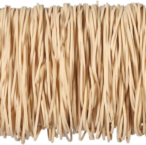 Tekola Rubber Bands 300Pcs 4.8inch Big Elastic rubber band Light brown rubber bands office supplies File Folders Litter Box (4 4/5" x 1/16")