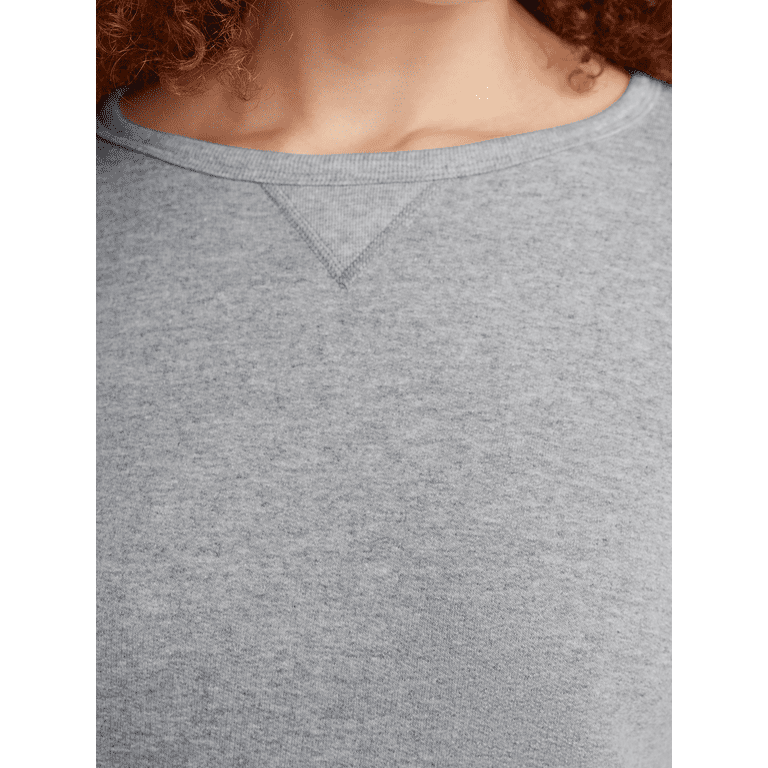 Hanes EcoSmart Women's Midweight Fleece Sweatshirt, V-Notch Hanes EcoSmart Women's Midweight Fleece Sweatshirt, V-Notch