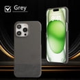 thumbnail image 6 of ShellTech Leather Cover for iPhone 12 Pro Max, Ultra Thin PC Hard Phone Case Premium Metal Raised Lens Protection Cover,Gray, 6 of 13