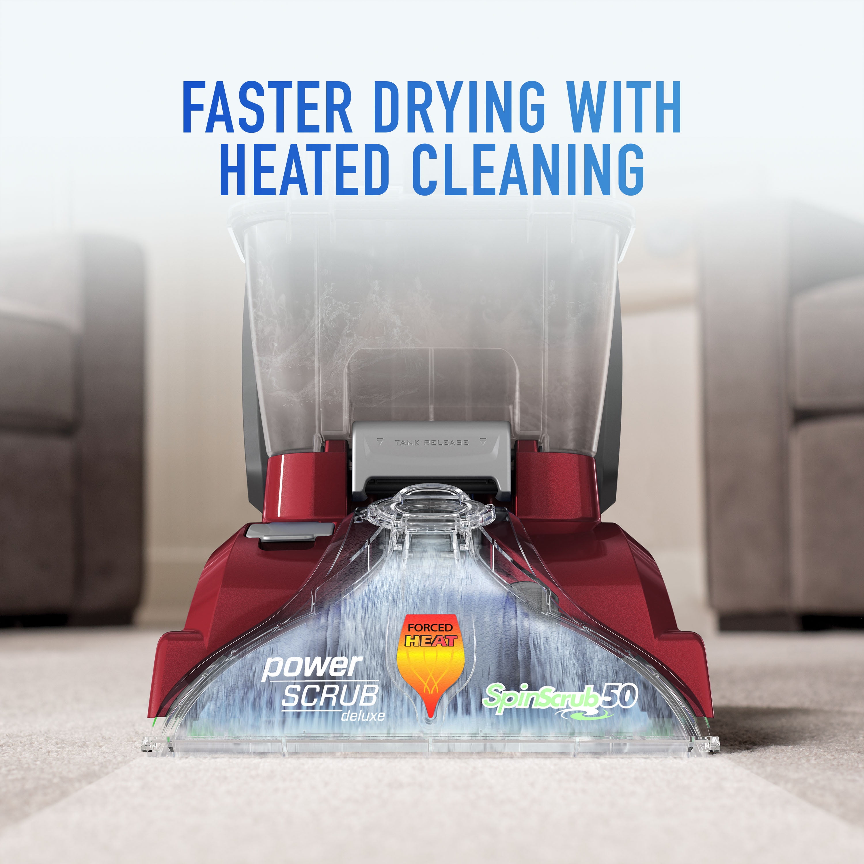 Hoover PowerScrub Carpet Cleaner with SpinScrub Technology, FH50135 BK