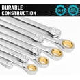 thumbnail image 4 of Extra Long Anti-Slip Ratcheting Wrench Set, 9-Piece Metric Wrench Set with Rolling Pouch, 4 of 6