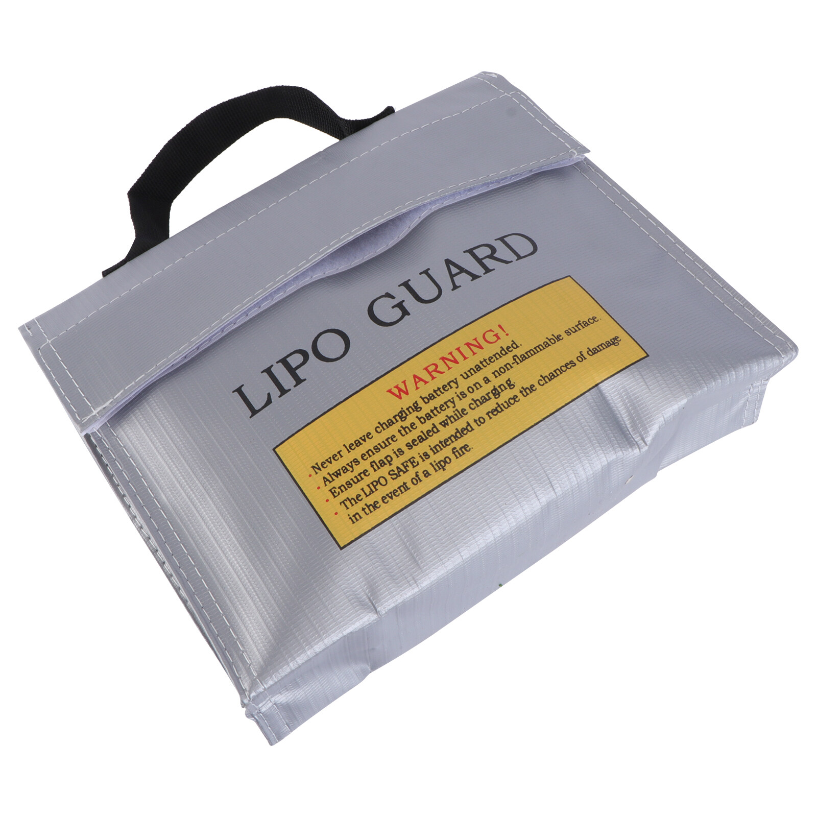 Heat-Resistant Battery Pouch Fireproof Battery Bag Protective Bag (Silver)