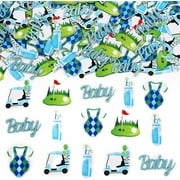 Golf Baby Shower Decorations, 200Pcs Golf Welcome Baby Table Confetti for Baby Shower Gender Reveal Party Supplies