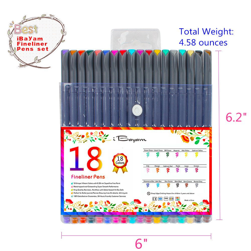 18 Colors Fineliner Color Pens Set, Fine Line Colored Sketch Writing  Drawing Pens for Bullet Journal Planner Note Taking - AliExpress