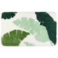 thumbnail image 1 of REGALWOVEN Alfombra de baño con patrón de hojas, decoración de baño antideslizante bohemia, tapete lavable para dormitorio, bañera, pasillo verde 20" x 32", 1 of 6