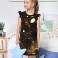 thumbnail image 4 of Balery Classical Golden Casino Camisón de princesa para niñas, pijama de algodón con mangas abullonadas, suave y bonito.-Large, 4 of 6