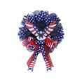 thumbnail image 2 of Miwamany Independence Day Patriotic Wreath, Red White Blue Star Hanging Ornament, 4th of July Home Party Decoration for Front Door Wall Porch Gathering, 2 of 9