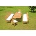 thumbnail image 4 of Grade-A Teak Dining Set: 12 Seater 13 Pc: 94" Double Extension Rectangle Table And 12 Osborne Armless Chairs Outdoor Patio WholesaleTeak #WMDSWVm, 4 of 4