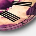 thumbnail image 3 of Designart 'Purple Wet Rose Background' Traditional wall clock, 3 of 6