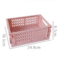thumbnail image 3 of PEACNNG Simple Storage Basket Folding Desktop Plastic Basket, Storage Box for Tape, Stationery, Skin Care Products, and More, 3 of 5