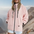 thumbnail image 2 of iHPH7 Travel Rain Coats for Women Packable Hooded Jacket Women Windbreaker Jacket Women Lightweight Rain Jacket Women Workout Jackets for Woman Fall Fashion Hiking Rain Jacket Women Pink L, 2 of 8