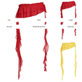 thumbnail image 4 of ManxiVoo Wrap Waist Lace Trim Layered Skirt with Scarf Belt Tie for Women Asymmetrical Style, 4 of 5