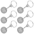 thumbnail image 3 of SHISUYAN 6Pcs Shopping Cart Token Stainless Steel Trolley Tokens Small Shopping Trolley Tokens with Keychains, 3 of 8