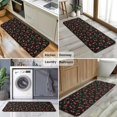 thumbnail image 6 of Black Christmas Cherry Pattern Kitchen Rug Mat,Kitchen Runner Rugs Non Skid Washable,Decorative Kitchen Floor Mats for Kitchen,Sink,Laundry,17"x47.2", 6 of 7