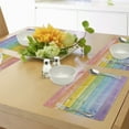 thumbnail image 4 of Ambesonne Pastel Place Mats Set of 4, Wooden Planks Rustic, Standard Size, Multicolor, 4 of 6