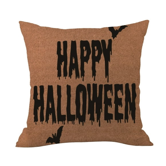jovati Halloween Home Pillow Case Witch Pumpkin Grim Face Sofa Pillow Case