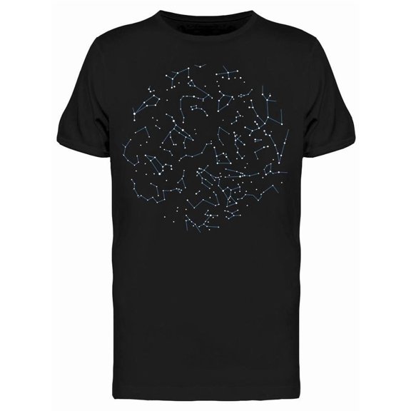 Circled Map Of The Constellation T-Shirt Men -Image by Shutterstock, Male 3X-Large