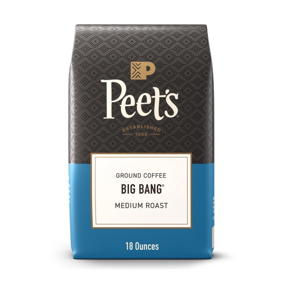 Peet's Coffee Big Bang – Medium Roast Ground Coffee, 18 fl oz Bag – Smooth, Balanced Flavor