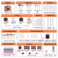 thumbnail image 2 of GOXAWEE Kit d'Accessoires Rotatifs 480 Pcs Compatible avec Dremel, 2 of 7