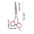 thumbnail image 4 of 6.69 Inch Length Upgrade Thinning Scissors for Long Short Thick Hard Soft Hair for Men Women with Pink Gasket Ring, 4 of 6