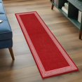 thumbnail image 3 of 2'x6' Rug Runners for Hallways Kitchen, Red Retro Greek Key Non Slip Entryway Beside Floor Carpet Runner, Geometric Greece Ancient Rustic Washable Laundry Room Bedroom Throw Rugs Mat for Family Pet, 3 of 8