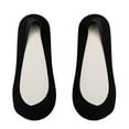 thumbnail image 1 of Womens Comfortable Breathable Macaron Coloured Boat Socks Sock Slippers Black One Size, 1 of 4