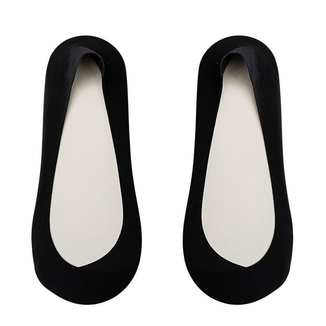 Womens Comfortable Breathable Macaron Coloured Boat Socks Sock Slippers Black One Size