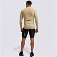 thumbnail image 5 of Men's Long Sleeve Sun Shirts UPF 50+ Stand Collar 1/4 Zip Up Fishing Running Rash Guard Outdoor Lightweight T-Shirts,Beige,2XL, 5 of 6