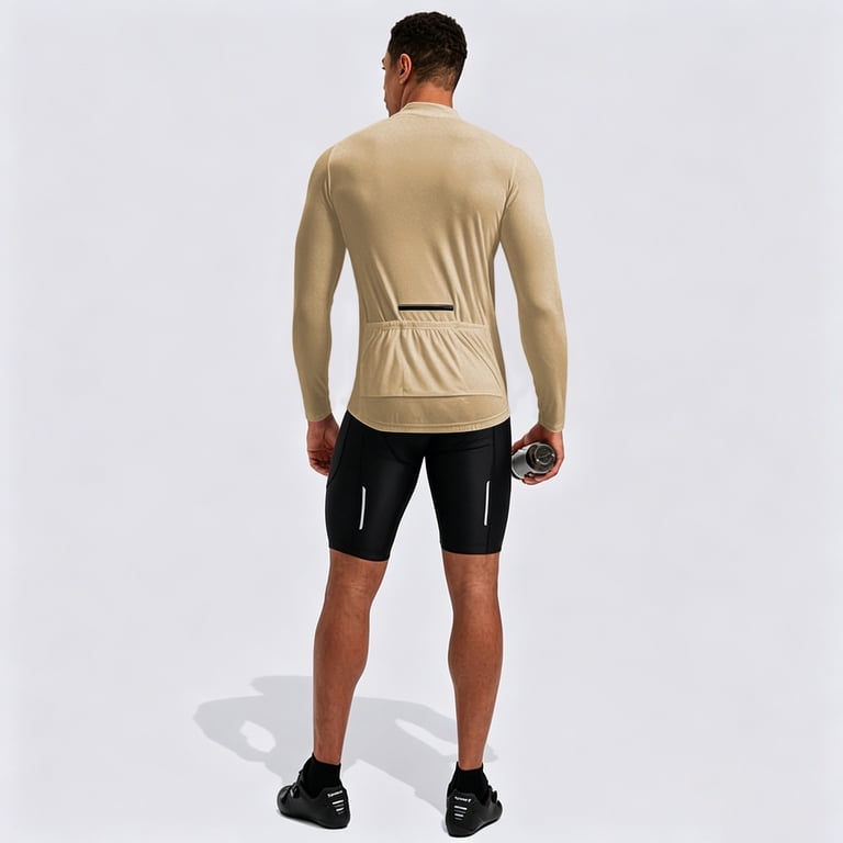 LNZGNM Mens Cycling Jersey Quarter Zip Long Sleeve Athletic