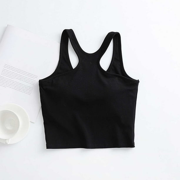 Pijama de manga corta para mujer, de verano, color liso, con tirantes y acolchado en el pecho, ropa interior sin mangas y pijama. Blusa de poliéster para mujer.