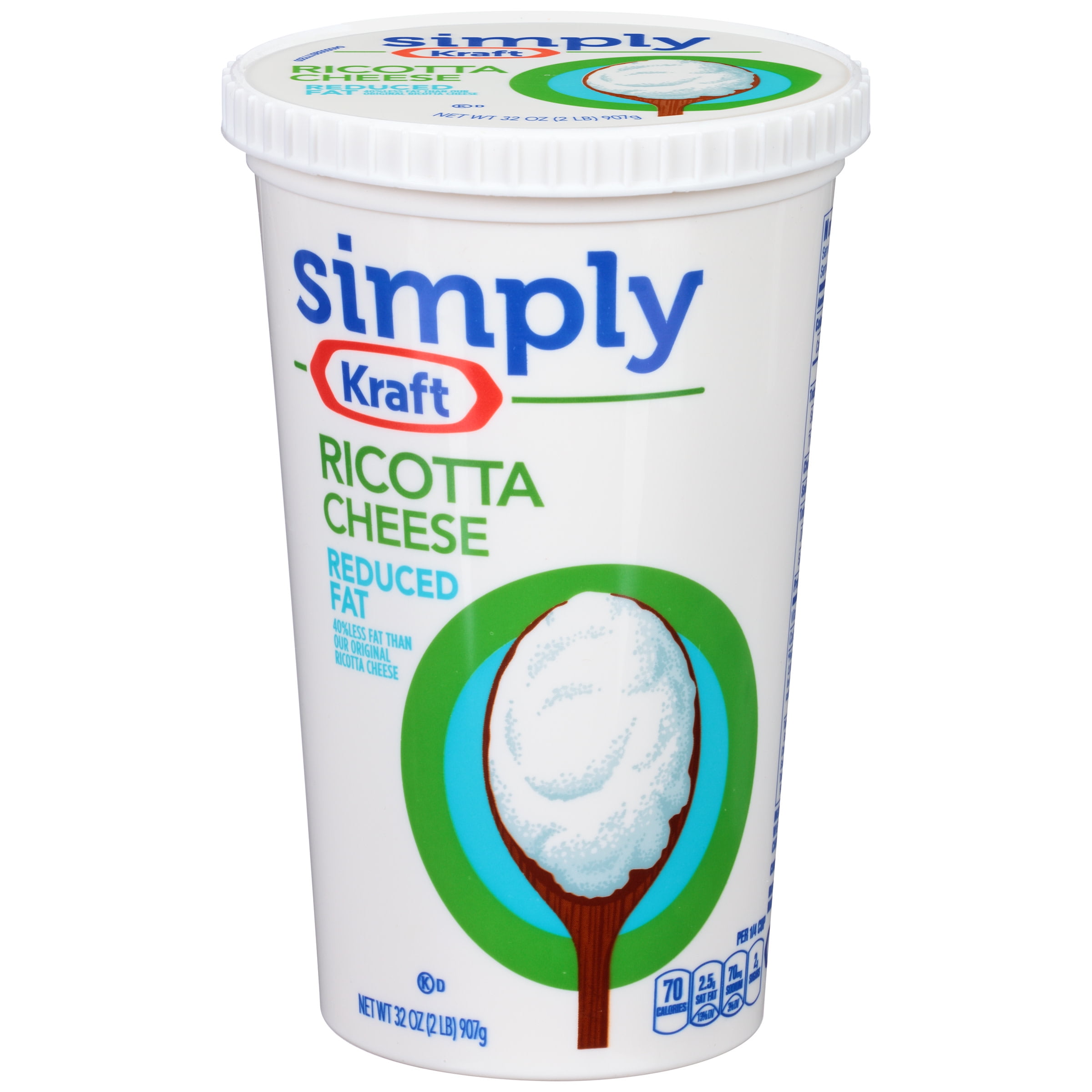 Simply Kraft Reduced Fat Ricotta Cheese 32 oz Tub