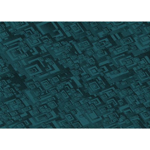Ahgly Company Machine Washable Indoor Rectangle Transitional Teal Green Area Rugs, 8' x 12'
