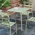 thumbnail image 4 of LiviNest Sera Square Outdoor Table: Metal Waterproof Patio Furniture - Compact 27.56 Inch Antique Green Balcony Desk for Urban Creative Workspace & Courtyard Dining, 4 of 6