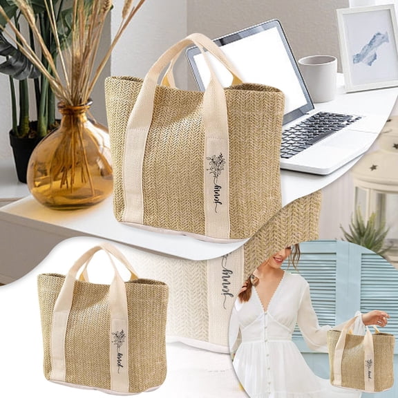 Straw Tote Bag for Women Large Woven Beach Handbag Summer Travel Boho Shoulder Bag with Tassels Customizable Design