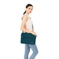 thumbnail image 6 of Mosiso 13-13.3 inch Polyester Laptop Shoulder Bag for MacBook Air Pro, 13.3" Notebook Messenger Bag Briefcase Computer Handbag for Dell HP Lenovo Asus Acer Surface, Deep Teal, 6 of 6
