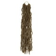 thumbnail image 1 of 18 Inch 1 Pack/Lot Synthetic Braiding Black Goddess Locs Fuax Crochet Locs Crochet Hair for Women Pigtail,85G (1b/30#), 1 of 5