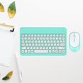 thumbnail image 4 of inalámbrico, combinación de y mouse, recargable, , silencioso, , portátil, inalámbrico para tabletas, computadoras Azul claro Hugo Ratón con teclado Bluetooth, 4 of 7