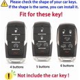 thumbnail image 2 of Key Fob Cover Compatible with Dodge Ram 1500 2500 3500 4500 5500 2019-2026 6 Button Metal Keychain Case Holder Protector,4 Buttons Brown, 2 of 8