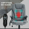 thumbnail image 4 of 6 Point Vibrating Massage Office Chair With Lumbar Heat Gray, 4 of 9