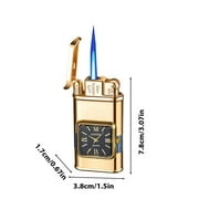 LACKUST Butane Torch Lighter,Metal Windproof Lighter - Straight Blue Flame,Inflatable,A