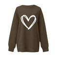 thumbnail image 3 of Women's Multi-Color Heart Print Sweater - Warm Winter Casual Daily Wear, 3 of 4