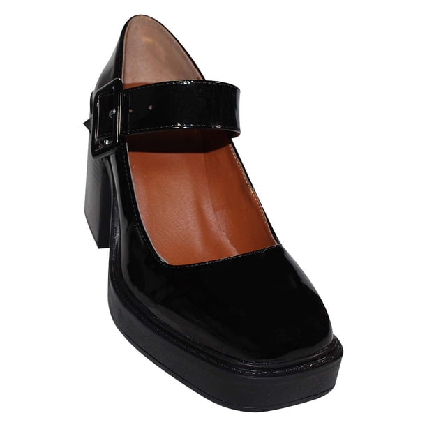 ZAPATILLA DE VESTIR LEON MUJER NEGRO CHAROL 9001 LEON 9001zp