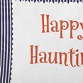 thumbnail image 2 of 16" x 16" Simply Daisy Halloween Happy Haunting Ticking Polyester Accent Pillow, Navy Qty 1, 2 of 6